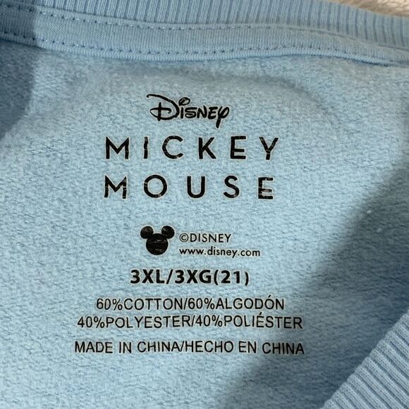 Disney Mickey Mouse Sweatshirt Size 3xl Juniors Cropped - Picture 4 of 5